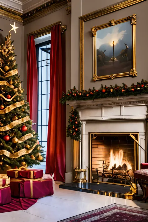 raging reindeer style, set in the Reinford mansion, resulting compelling, <lora:raging_reindeer_style_sd_1.5:1>