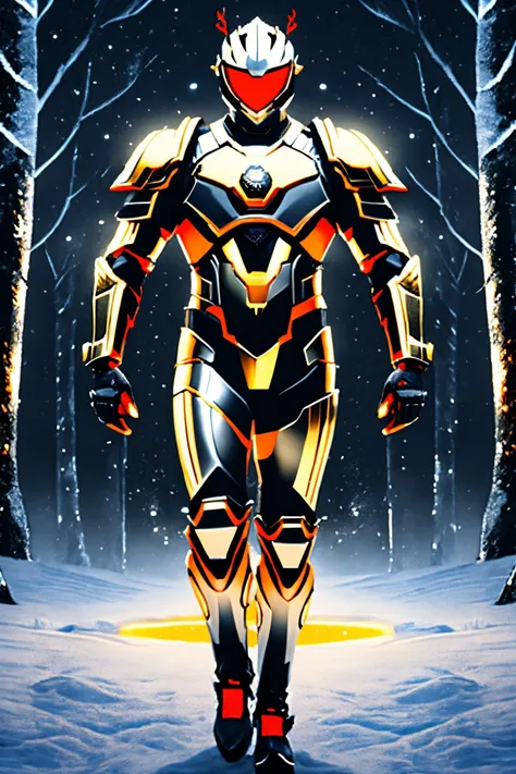 raging reindeer style, warm glow illuminating the scene,  high-tech suit of armor, <lora:raging_reindeer_style_sd_1.5:1>