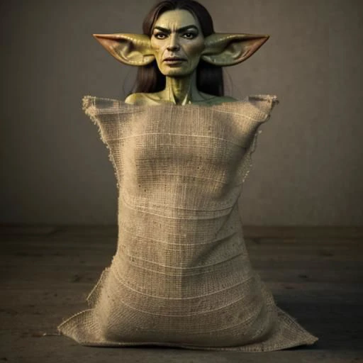 Shortstack goblin tiny breast wearing burlap sack
