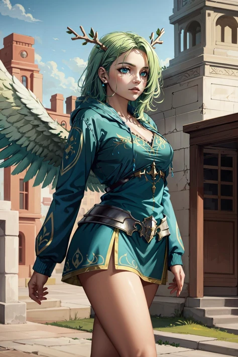 (masterpiece, best quality), intricate details,
1girl, solo, <lora:ceres_fauna_v30:0.8> 1girl, ceres_fauna, antlers,
<lora:mecha_offset:0.8> mecha musume, fortified suit, mechanical parts, robot joints, wooden armor, druid, vines, forest, <lora:OvergrownCity:0.8> over_grown,