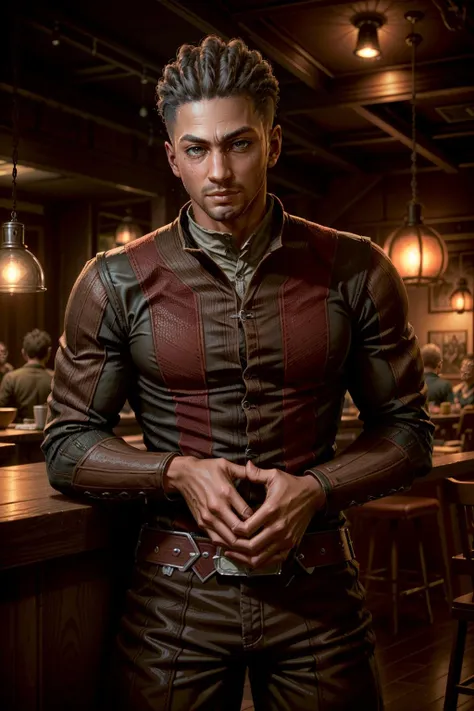 (masterpiece, best quality:1.3)
<lora:epi_noiseoffset2:1> <lora:add_detail:0.7> <lora:BGWyll:0.8>
BGWyll, 1boy, solo, bald, facial mark, muscular, cowboy shot , cozy cafe, afternoon, warm and inviting with soft lighting and ambient music