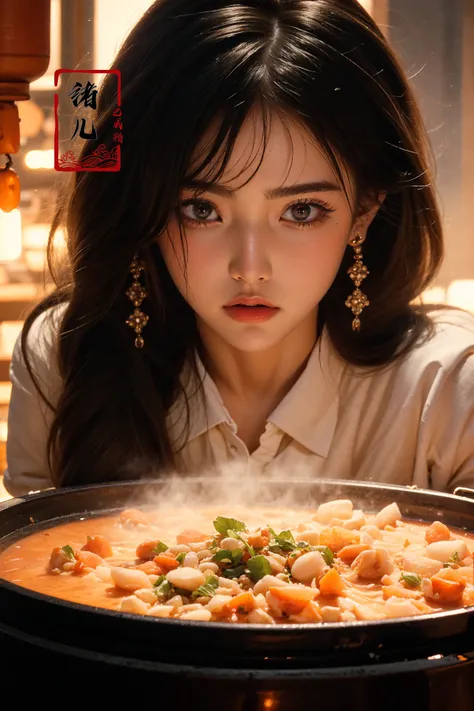 (dramatic, gritty, intense:1.4),masterpiece, best quality, 32k uhd, insane details, intricate details, hyperdetailed, hyper quality, high detail, ultra detailed, Masterpiece,
1girl, solo focus, food stand,
<lora:~Q?-pk Hot pot:0.8>