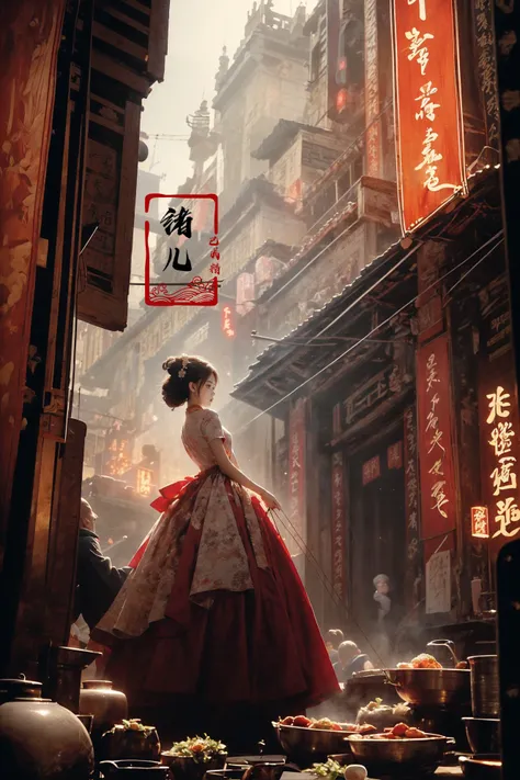 (wide shot, wide-angle lens,Panoramic:1.2),super vista, super wide AngleLow Angle shooting, super wide lens, Dynamic Angle, Perspective, High Point,pov(from below:1.1),
(dramatic, gritty, intense:1.4),masterpiece, best quality, 32k uhd, insane details, intricate details, hyperdetailed, hyper quality, high detail, ultra detailed, Masterpiece,
1girl, solo focus, food stand,chopsticks, light magenta and white, Gold, blue, white,
A shot with tension(Visual impact,giving the poster a dynamic and visually striking appearance:1.2),Chinese Zen style,impactful picture,
<lora:~Q?-pk Hot pot:0.8>ribbon-trimmed_skirt,