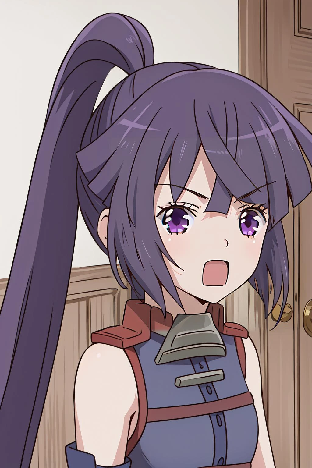 (masterpiece, best quality), intricate details,
1girl, <lora:Akatsuki:0.8> akatsuki_loghorizon, purple hair, long hair, ponytail, purple eyes,
<lora:seizonsenryaku010:0.8> seizonsenryaku,
