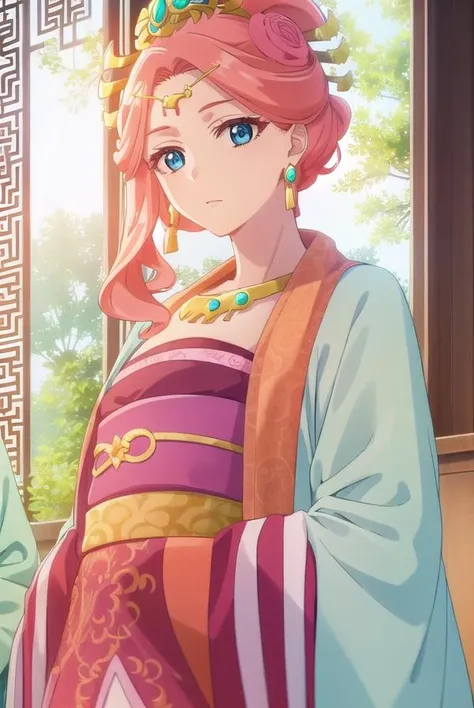 gyukuyou, <lora:gyukuyou s1-lora-nochekaiser:1>,
gyukuyou, long hair, pink hair, hair bun, single hair bun,
BREAK hair ornament, long sleeves, jewelry, flower, earrings, hair flower, necklace, chinese clothes, shawl, hanfu,
BREAK indoors,
BREAK looking at viewer, (cowboy shot:1.5),
BREAK <lyco:GoodHands-beta2:1>, (masterpiece:1.2), best quality, high resolution, unity 8k wallpaper, (illustration:0.8), (beautiful detailed eyes:1.6), extremely detailed face, perfect lighting, extremely detailed CG, (perfect hands, perfect anatomy),