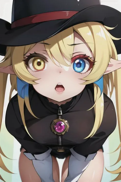 parted lips,
solo,
DarkMagicianGirl,1girl,blonde hair,blush stickers,green eyes,
wizard hat,
choker,
bare shoulders,cleavage,capelet,blue dress,see-through,
, blush, open mouth, big mouth, tongue, tongue out, close up, saliva, uvula, uvula, room, mouth focus, excessive saliva, 