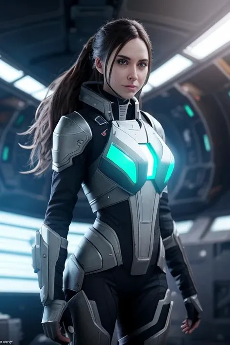 [alisonbrie|alexandradaddario|AnaD] (stumbling around the wreck of fusion-powered space warship, wide angle, full body view, front facing in action shot , anime style , photography, gorgeous detailed green eyes, beautiful detailed face, happy expression, dynamic pose, perfect shading, cinematic composition, elaborate, soft studio lighting, ultra realistic, photorealistic, octane render, cinematic lighting, hdr, 8k:1.3)