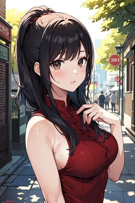 best quality, sunshine, detailed background,extremely detailed,body ratio, girl,