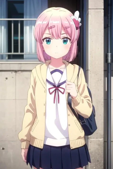 (((pixel-perfect, detail-perfect))), solo, 1girl, <lora:momo-machimazo-01:0.8>, momo chiyoda, school uniform, jacket, looking at viewer, closed mouth