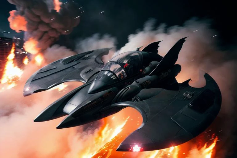 analog gloomy aerial photo of a (Burton Batwing, <lora:b4tw1ng:1>), ((nighttime)), (flying low through a city on fire), (explosions in the background), (tracer gunfire), High Detail, Sharp focus, (photorealism), realistic, best quality, 8k, award winning, dramatic lighting, epic, cinematic, masterpiece, rim light, (action ), war, depth of field, dutch angle, motion blur,