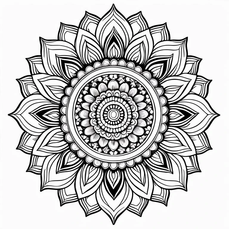 Mandala ,Coloring Book, ColoringBookAF,, <lora:ColoringBook21Config4WithoutTEV2:1>