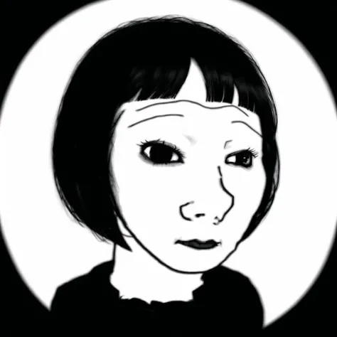 <lora:vojacmeme:1.0>, vojac, doomer,
<lora:fisheye2:1>, fisheye, masterpiece, best quality, 1girl, solo, black eyes, black hair, black sweater, bob cut, closed mouth, medium hair, simple background