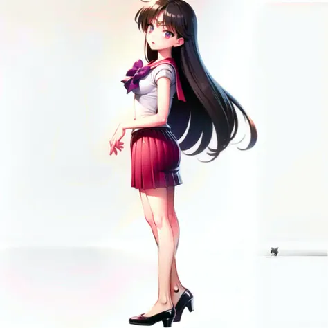 1girl, black_hair, sailor senshi uniform, white_background <lora:Sailor_Mars_hino_rei-01:0.6> sailor mars