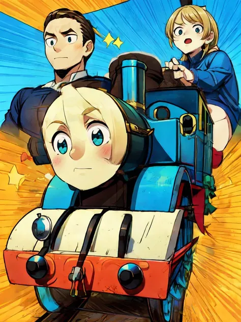 <lora:add_brightness:0.5><lora:add_detail:0.6> <lora:ellenbaker:0.8>  <lora:Thomas the Tank:0.8>
ultra detail,
ellenbaker ,  thomas the train,thomas the tank, looking each other,