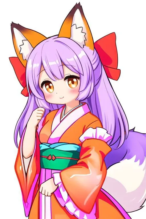 masterpiece, best quality. professional (medium shot) photo of (fox lady) wearing pastel (ruffled) (glossy latex traditional dress:1.3) with (glossy transparent kimono sleeves:1.3), soft lighting, (lots of frills and bows), (perfect face, beautiful face, symmetric face:1.3), (fox ears, fluffy fox tail, tail color matching hair:1.4), (supermoon background, Torii gates)