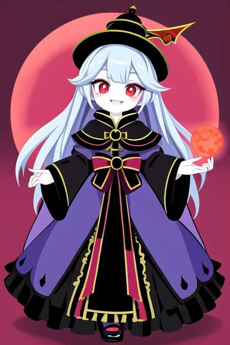 adult, evil corrupted princess wearing dark pastel (ruffled:1) (gleaming oily latex:1) gown with (full body latex vampire cape:1) and (transparent kimono sleeves:1), soft lighting, (lots of frills and bows:1), (cute vampire fangs:1),
(vmpr:1),
(red eyes, glowing eyes, pale blue skin, jiangshi, evil smile:1.2),
(red moon background),