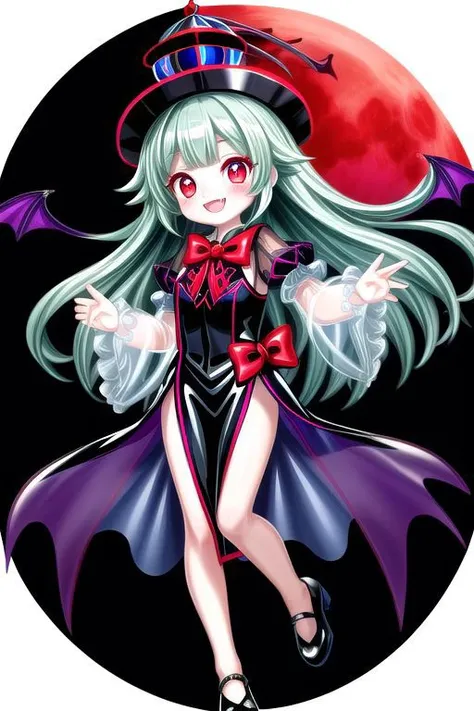 adult, evil corrupted princess wearing dark pastel (ruffled:1) (gleaming oily transparent:1) gown with (full body transparent vampire cape:1) and (shiny transparent sleeves:1.5), soft lighting, (lots of transparent frills and bows:1), (cute vampire fangs:1),
(vmpr:1),
(red eyes, glowing eyes, pale blue skin, jiangshi, evil smile:1.2),
(red moon background),
<lora:more_details:1>,