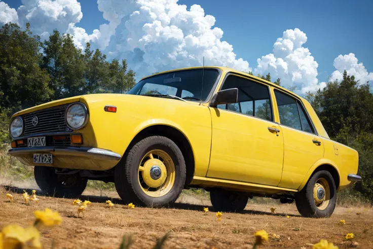 realistic photo of a lada, car, on yellow field, bees, <lora:my_LoRA_lada_v1:0.4>
Diathorn, <lora:Diathorn:0.9>