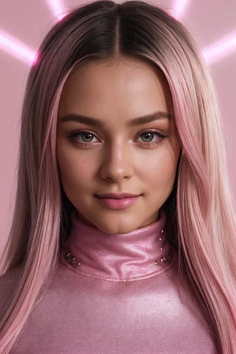 upper body portrait of a beautiful woman as an astronaut, long blonde hair, $ky$t0rm, (wearing pink latex jumpsuit:1.2), in a space station hallway,,,,, hard shadows, intricate details, masterpiece <lora:$ky$t0rm-000006:1>