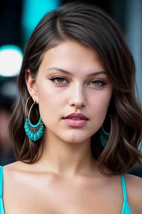 photo of beautiful (c3lralph-130:0.99), a woman with beautiful hair, as a movie star in a (movie premiere), premiere gala, (near a movie theatre), natural skin texture, (elegant turquoise dress), 24mm, 4k textures, soft cinematic light, adobe lightroom, photolab, hdr, intricate, elegant, highly detailed, sharp focus, ((((cinematic look)))), soothing tones, insane details, intricate details, hyperdetailed, low contrast, soft cinematic light, exposure blend, hdr, faded, (paparazzi in background), (hoop earrings), (eyeliner:1.2), (painted lips:1.1)