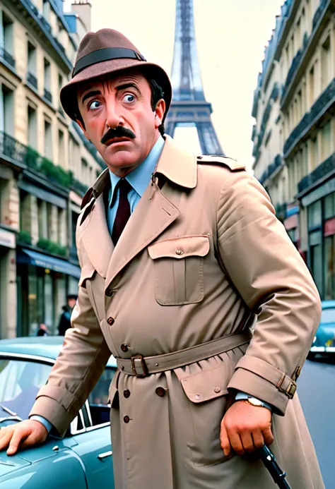 Inspector Clouseau in Paris, 1960s, masterpiece    <lora:Clouseau-v1:1>