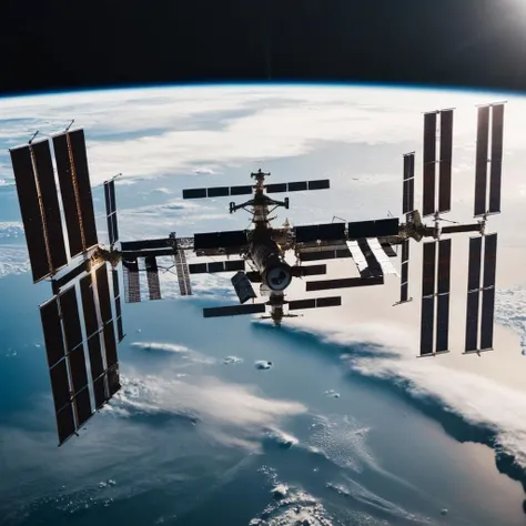 cinematic film still of  <lora:Kodak Motion Picture Film Style v4:1>
landscape Best Cinematic Picture of a dark space station with a satellite in the background Kodak Motion Picture Film Style, shallow depth of field, vignette, highly detailed, high budget, bokeh, cinemascope, moody, epic, gorgeous, film grain, grainy