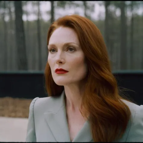 analog film photo of <lora:Kodak Motion Picture Film Style v4:1>
An Oscar winning movie for Best Cinematography julianne moore a woman with long hair and a red lipstick stares at the someone Kodak Motion Picture Film Style, faded film, desaturated, 35mm photo, grainy, vignette, vintage, Kodachrome, Lomography, stained, highly detailed, found footage