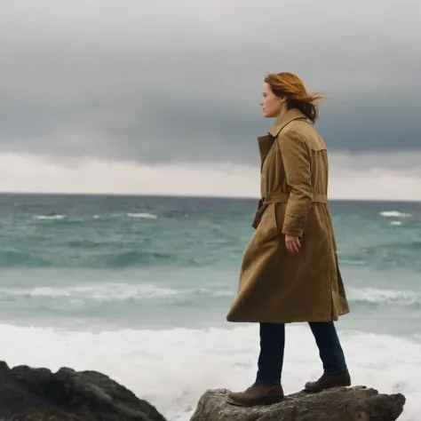 cinematic film still of HDR cinematic sharp detailed grain Film vision3 500t
<lora:Kodak Motion Picture Film Style3:1.2>
1990's An award winning dramatic side view movie for Best Cinematography a woman in a coat standing on a rock in the ocean with perfect overcast afternoon light on anc cloudy sky above with ocean view in background Kodak Motion Picture Film Style, shallow depth of field, vignette, highly detailed, high budget, bokeh, cinemascope, moody, epic, gorgeous, film grain, grainy
