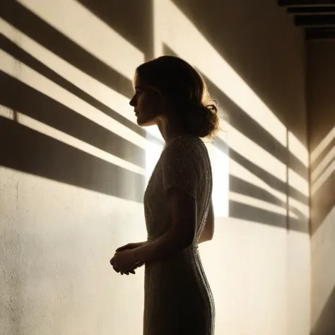 <lora:Kodak Motion Picture Film:1.2>  (Sharp Detailed Image)
An Oscar winning movie for Best Cinematography a woman is silhouetted against a wall with a light shining through her hair Kodak Motion Picture Film Style