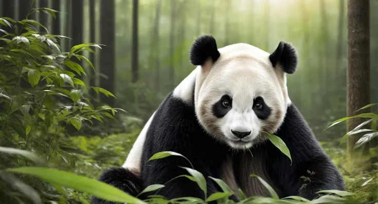 Hyperrealistic art of Best Cinematography a panda bear sitting in a forest eating leaves while staring at camera Kodak Motion Picture Film Style
<lora:Kodak Motion Picture Film Style:1.2>, Extremely high-resolution details, photographic, realism pushed to extreme, fine texture, incredibly lifelike