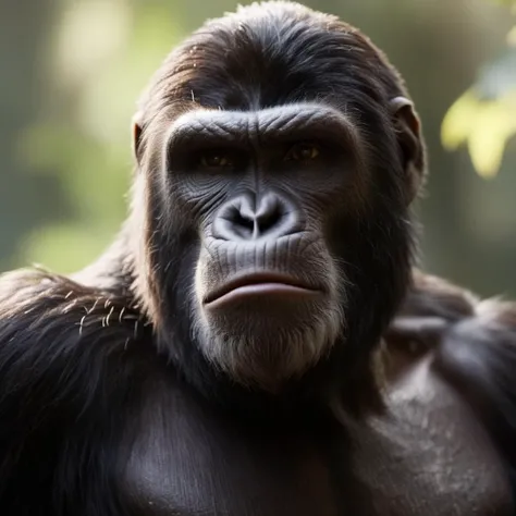 cinematic film still of <lora:Kodak Motion Picture Film:1.2> (Sharp Detailed Image)
An Oscar winning movie for Best Cinematography Proximus Caesar a close up of an ape with a serious look Kodak Motion Picture Film Style, shallow depth of field, vignette, highly detailed, high budget, bokeh, cinemascope, moody, epic, gorgeous, film grain, grainy