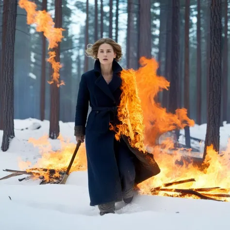 <lora:Kodak Motion Picture Film:1.2> (Sharp Detailed Image)
An Oscar winning movie for Best Cinematography a woman is burned alive by fire in forest snow Kodak Motion Picture Film Style