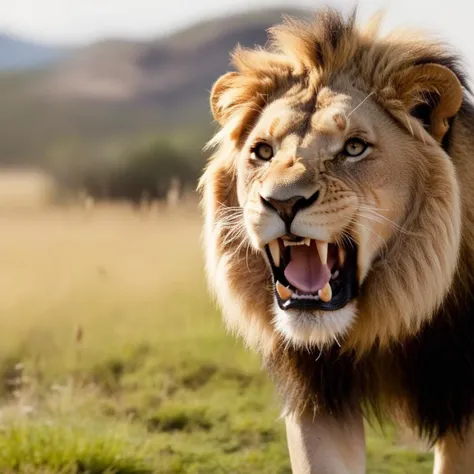 <lora:Kodak Motion Picture Film:1.2>  (Sharp Detailed Image)
An Oscar winning movie for Best Cinematography a lion roaring at something in the air in the wild Kodak Motion Picture Film Style