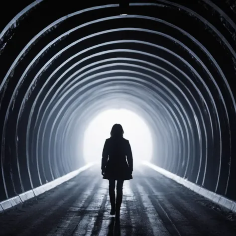 Dark Fantasy Art of <lora:Kodak Motion Picture Film Style v4:1>
An Oscar winning low angle for Best Cinematography a silhouette woman standing in a tunnel of lights at night Kodak Motion Picture Film Style, dark, moody, dark fantasy style