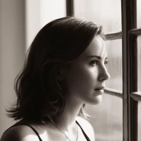 cinematic film still of <lora:Kodak Motion Picture Film Style v4:1>
1990's kodak vision3 500t Best Cinematic black and white Picture of a woman staring at window with the sun shining through window and perfect window cast shadow light on her face Kodak Motion Picture Film Style, shallow depth of field, vignette, highly detailed, high budget, bokeh, cinemascope, moody, epic, gorgeous, film grain, grainy