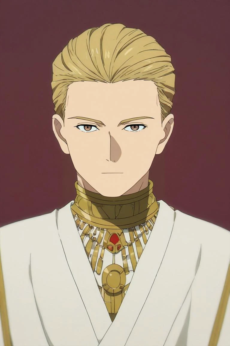 score_9, score_8_up, score_7_up, source_anime, rating_safe, intricate details, semi-realistic, looking at viewer, upper body, depth of field, 1boy, male focus, hazel eyes, natural blonde hair, vandal costume, solo, Parallel universes, <lora:sousou_no_frieren_style_pony:0.74>, sousou_no_frieren_style, <lora:sdxl_lightning_8step_lora:1>