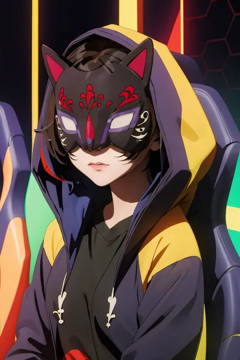 (masterpiece, best quality), 1girl,   <lora:SaegusaYuu:1> saegusayuu, hoodie, mask, hooded jacket,