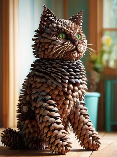 ral-pinecone, a cat <lora:ral-pinecone-sdxl:1>