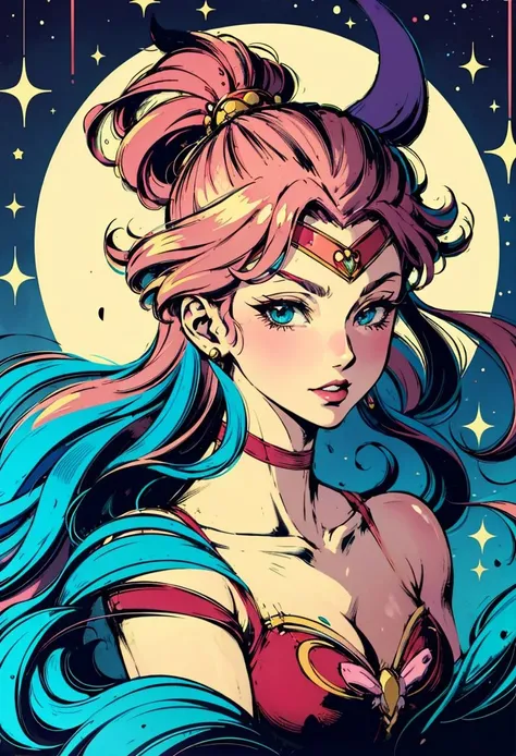 sailormoon<lora:Japanese_INK-000003:.8>,retro anime,