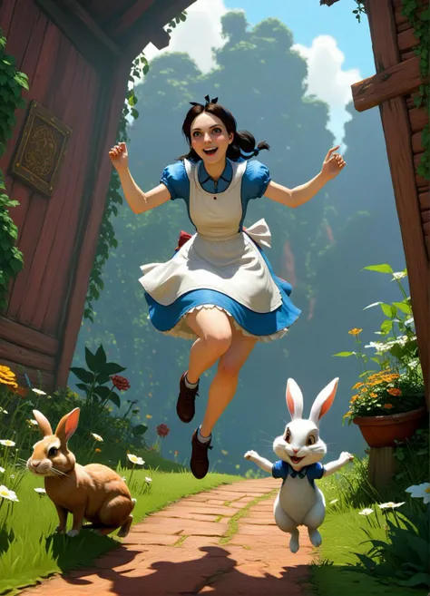 CGI art version of
Alice: Madness Returns <lora:aliceXL:0.7>, (laughs:0.1),
dynamic pose,
A small rabbit near the feet,
from stardew valley,
by Adam Elsheimer and Alphonse Mucha <lora:xl_more_art-full_v1:0.4><lora:perfection style:0.75> <lora:tahra:0.6> <lora:Mild_detail_adjusterV10_4:0.5>