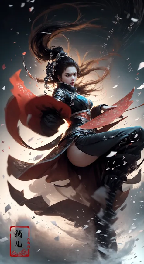 (dramatic, gritty, intense:1.4),masterpiece, best quality, 8k, insane details, intricate details, hyperdetailed, hyper quality, high detail, ultra detailed, Masterpiece,
(calligraphy:1.4)(ether colorful ink flowing:1.3),1girl,  A shot with tension
<lora:~Q?-Nflcalligraphy:0.8>
