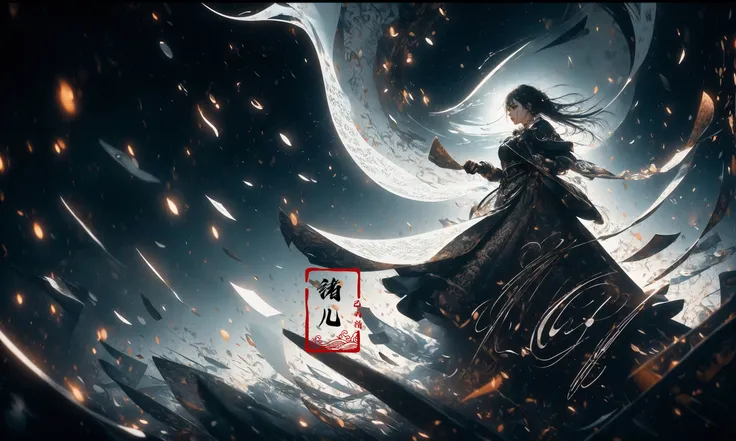 (dramatic, gritty, intense:1.4),masterpiece, best quality, 8k, insane details, intricate details, hyperdetailed, hyper quality, high detail, ultra detailed, Masterpiece,
(calligraphy:1.4)(ether colorful ink flowing:1.3),1girl,  A shot with tension
<lora:~Q?-Nflcalligraphy:0.8>