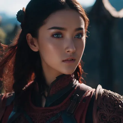 cinematic photo (masterpiece:1.2), (best quality:1.2), perfect eyes, perfect face, perfect lighting, (8K),(perfect anatomy),(highres),
red Chinese_armor, Women's armor,a 20 year old chinese girl,detailed_eyes,QXjia,
<lora:Qigeä¸å½ç²è(Chinese_armor)SDXL_v1.0:0.5> . 35mm photograph, film, bokeh, professional, 4k, highly detailed