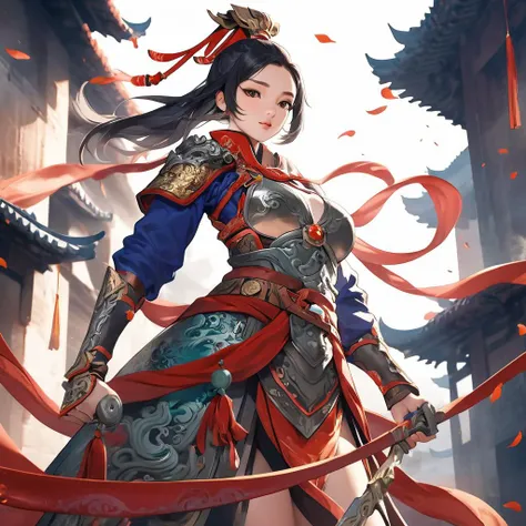 <lora:Qigeä¸å½ç²è(Chinese_armor)SDXL_v1.0:0.9>,a 23 year old chinese girl,Chinese_armor,topless,in style of color Ink wash painting,, cowboy shot,dynamic angle,the most beautiful form of chaos,elegant,a brutalist designed,vivid colours, best quality, masterpiece, highres, absurdres, incredibly absurdres, huge filesize, wallpaper, colorful,8K,RAW photo