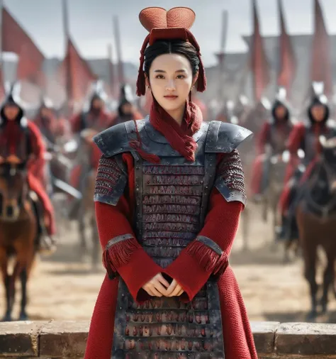 <lora:Qigeä¸å½ç²èï¼Chinese_armorï¼SDXL_v1.0:0.8>,a 20 year old chinese girl,Qinjia,realistic,solo,Background of ancient Chinese cities,detailed_eyes,shoulder_armor,hat,(masterpiece:1.2), (best quality:1.2), perfect eyes, perfect face, perfect lighting, (8K),(perfect anatomy),(highres),detailed_eyes,