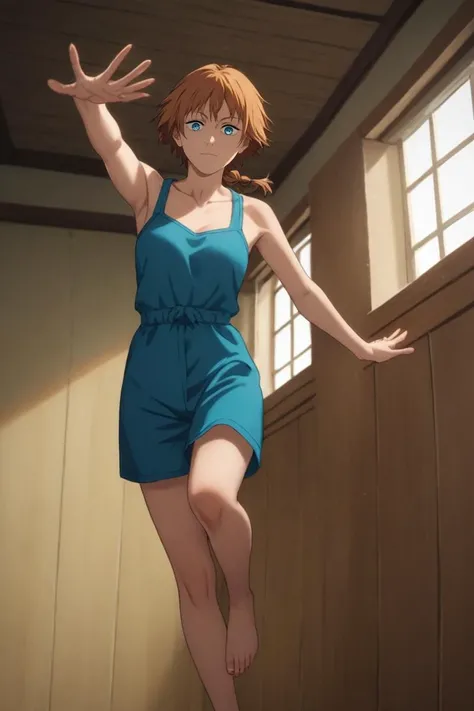 score_9, score_8_up, score_7_up, source_anime, rating_safe, , (photorealistic:0.6), , , 1girl, Sapphire eyes, ash brown hair,, solo, wide angle, wide shot, cowboy shot, atlantis, indoors, dark, jumping, speaking, talking, <lora:chainsaw_man_style_pony:0.78>, chainsaw_man_style, , <lora:sdxl_lightning_8step_lora:1>