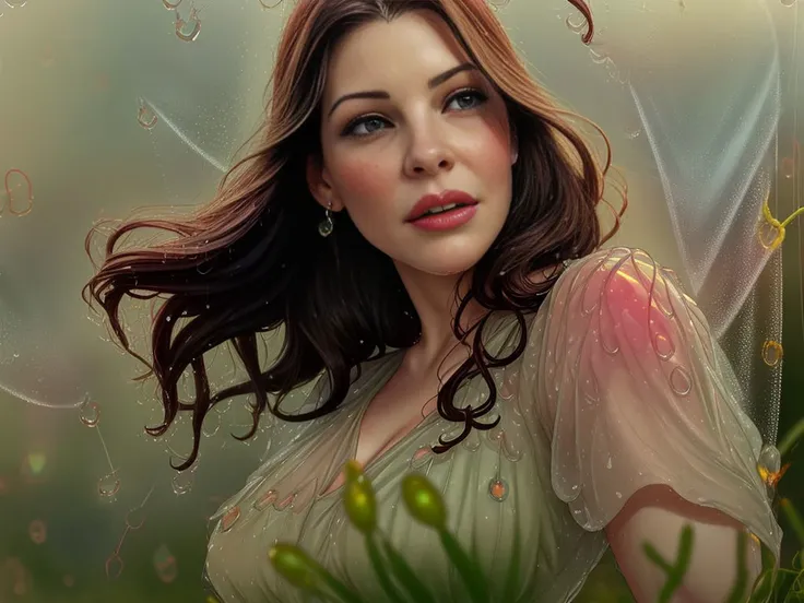 <lora:20230529133938:0.5>Liv Tyler, (dewdrops:1.5),