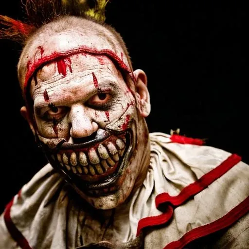 RAW photo , tw1sty, bloody mouth, bloody face, portrait, from side, looking aside<lora:tw1sty-v9-000050:1>, 8k uhd, dslr, soft lighting, high quality, film grain, Fujifilm XT3, simple background