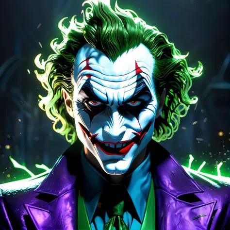 concept art the joker from batman re-imagined by clive barker,face portrait,amazing character,intricately detailed,thorough,imaginative,, glow effects, godrays, Hand drawn, render, 8k, octane render, cinema 4d, blender, dark, atmospheric 8k ultra detailed, cinematic, Sharp focus, big depth of field, Masterpiece, 3d octane render, 8k, concept art, trending on artstation, hyperrealistic, extremely detailed CG unity 8k wallpaper, trending on CGSociety, Intricate, High Detail, dramatic . digital artwork, illustrative, painterly, matte painting, highly detailed