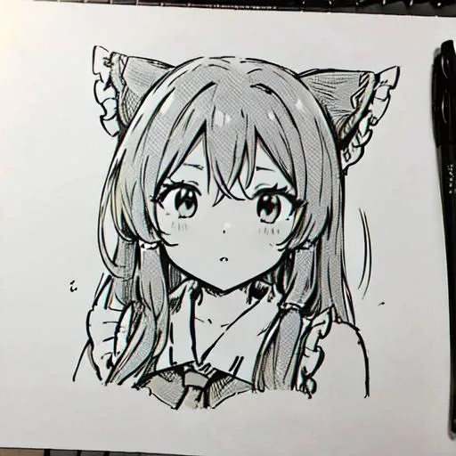 monochrome,masterpiece, best quality, illustration,
(hakurei reimu),